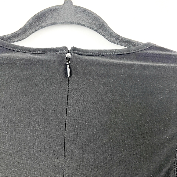 Joseph Ribkoff Black and Gold Blouse with Beading - Picture 8 of 12